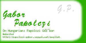 gabor papolczi business card